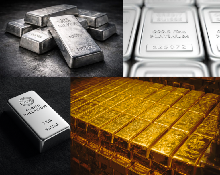 Gold bars representing Midas Venture Trading physical bullion